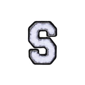 Letter S Patch - S Black/White