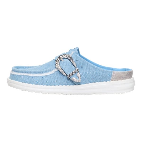 Wendy Slip Buckle Denim - Blue/Multi